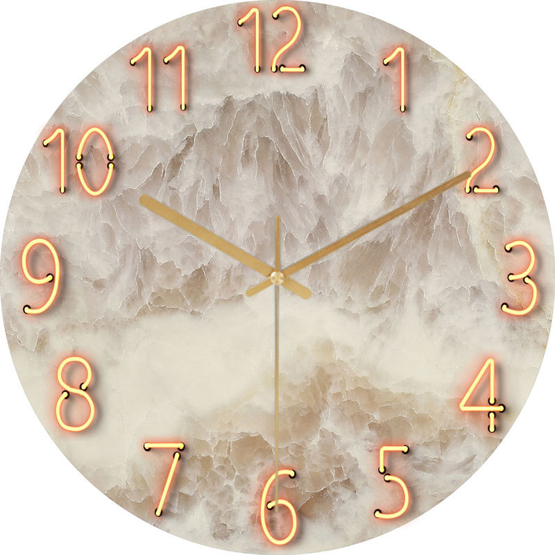 Round Glass Wall Clock, Silent Movement, picture 8 of 12