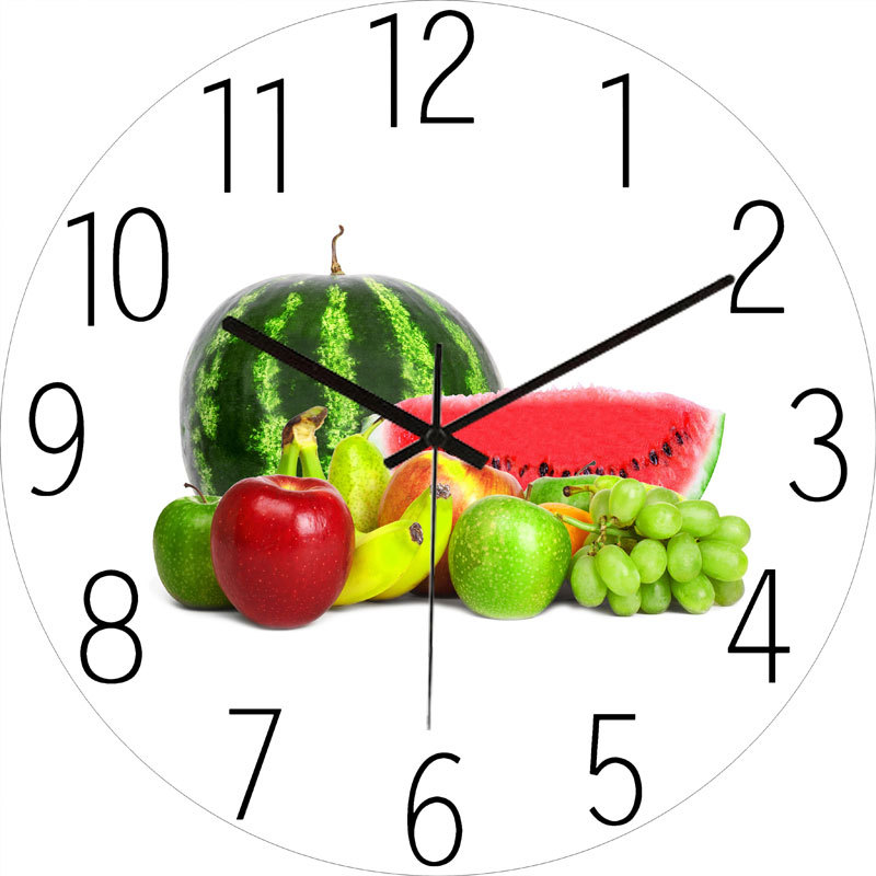 Round Glass Wall Clock, Silent Movement, picture 10 of 12