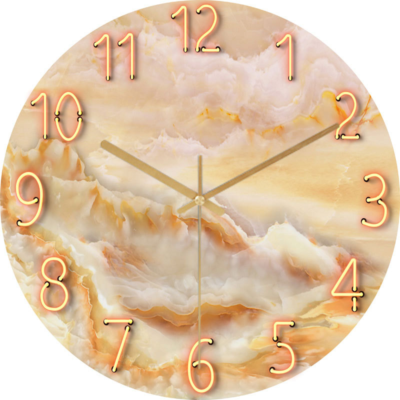 Round Glass Wall Clock, Silent Movement, picture 11 of 12