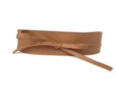 Women's dress belt - Camel - View 1