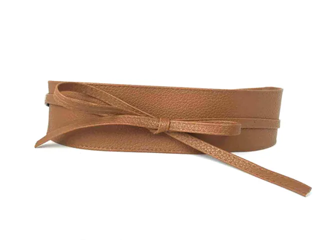Women's dress belt Camel - Shop at LoveMi