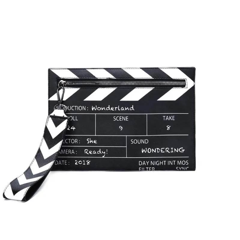 Personalized All-match Envelope, Clapperboard Clutch, Funny Portable Messenger Bag - Black