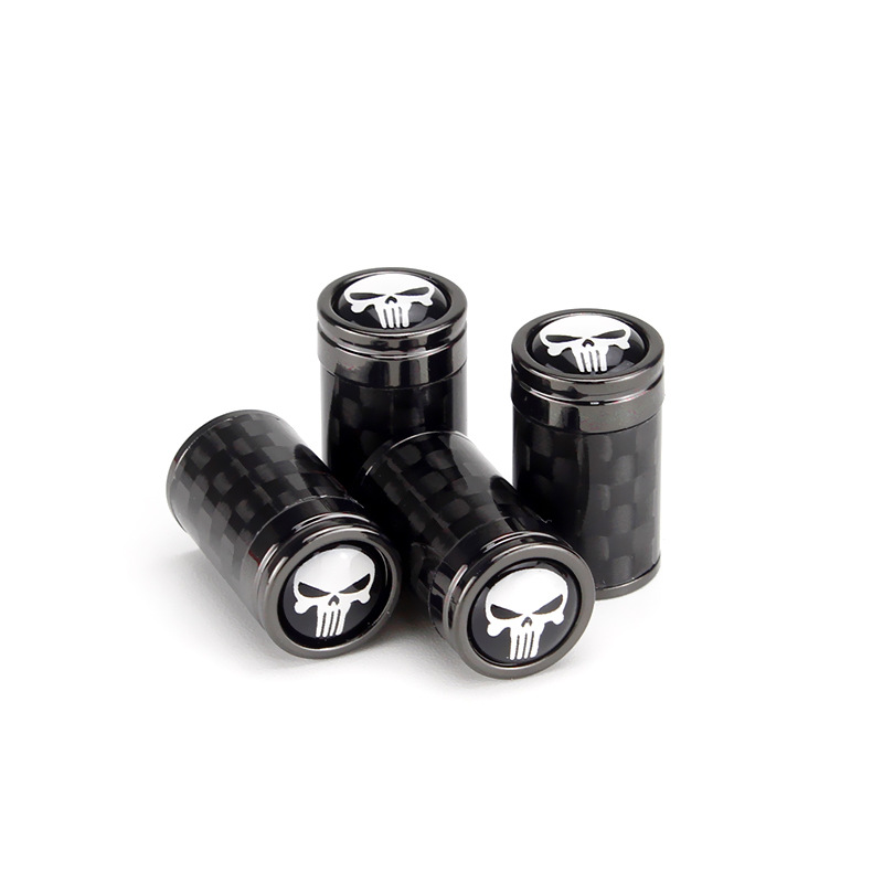 Carbon Fiber Skull Tire Cap Carbon Fiber Valve Cap 2
