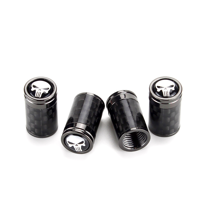 Carbon Fiber Skull Tire Cap Carbon Fiber Valve Cap 3