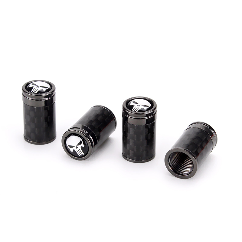 Carbon Fiber Skull Tire Cap Carbon Fiber Valve Cap 4