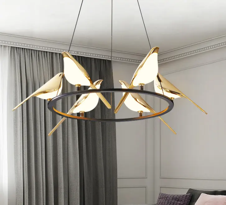 Nordic Minimalist Dining Table Bird Art Living