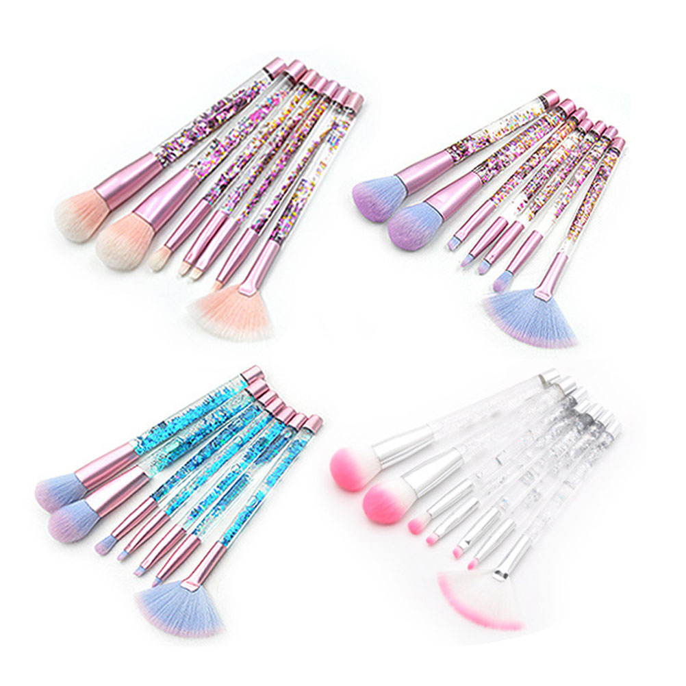 DIY Transparent Liquid Quicksand Handle Makeup Brush
