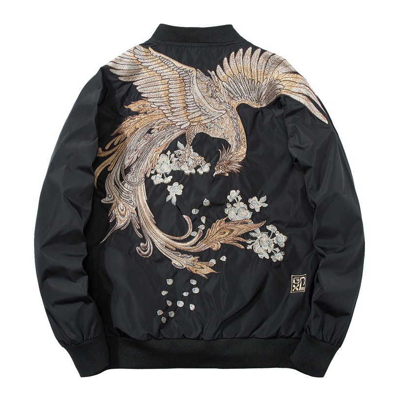 Title 7, Veste de baseball brodée Ukiyo-e Phoenix