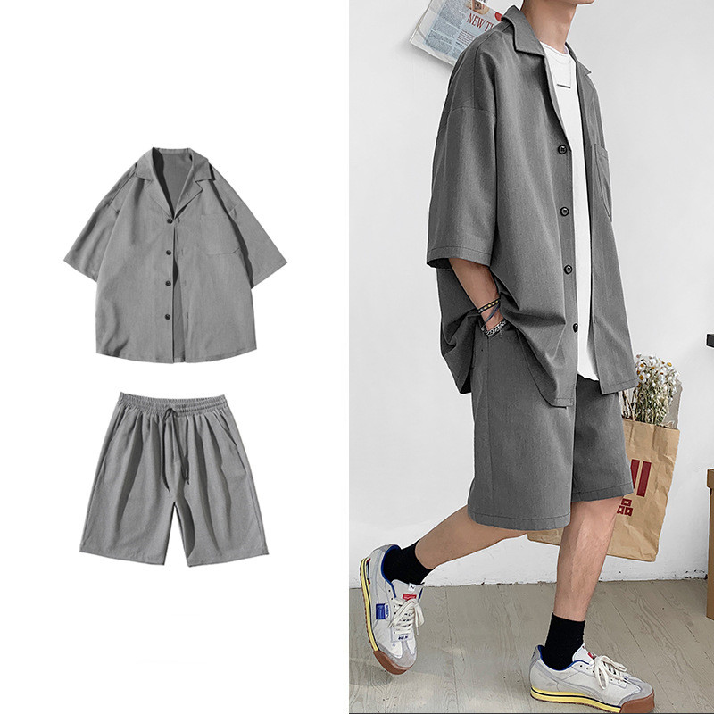 Casual Suit Suit Jacket Korean Style Loose Plus Size Straight Shorts Two-piece Suit