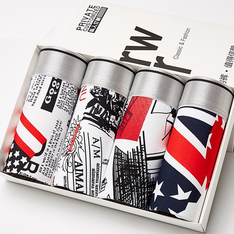 Мужское нижнее белье Большие плоские брюки Тонкие свободные шорты