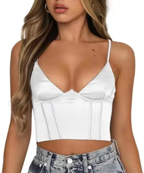 Neck Floral Tanks Camis Sexy Bustier Summer Tube Crop