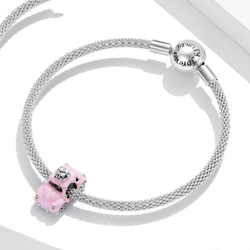 Car Diy Bracelet Beaded Cute S925 Sterling Silver Jewelry Accessories
