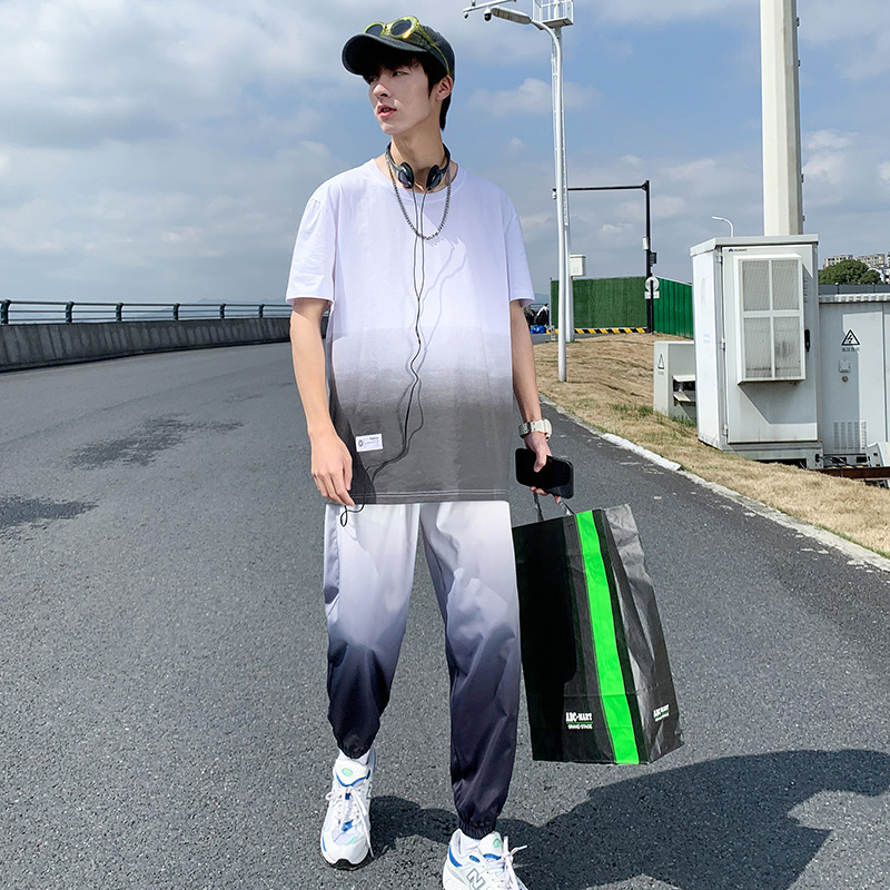 Men's Thin Sports Suit Short-sleeved Trousers