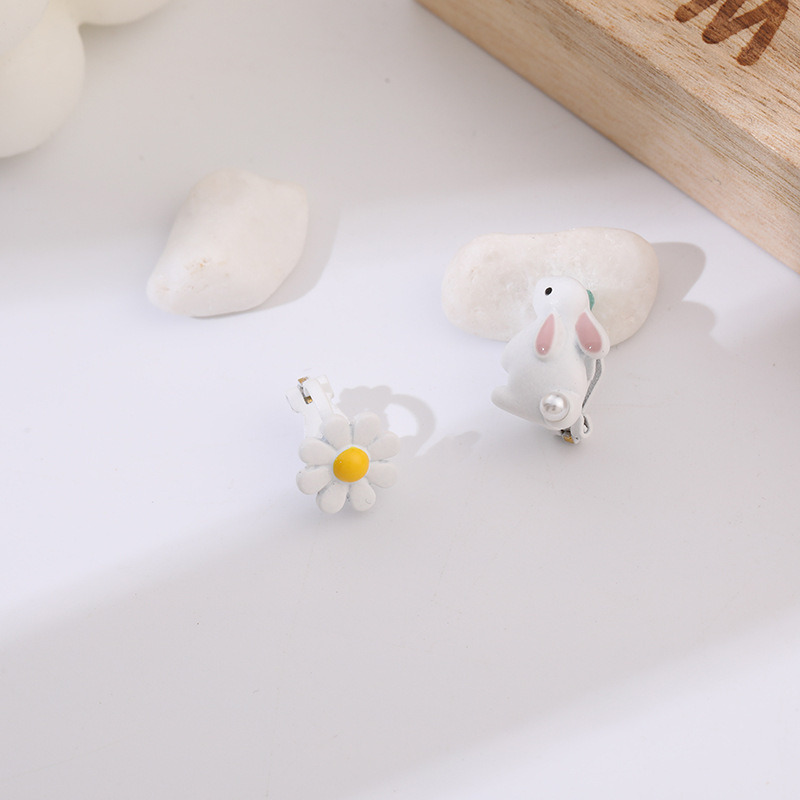 S925 Silver Needle Korean Simple Mini Cute Bunny Stud Earrings