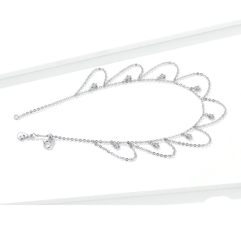 S925 Sterling Silver Jewelry Platinum Plated Foot Ornament