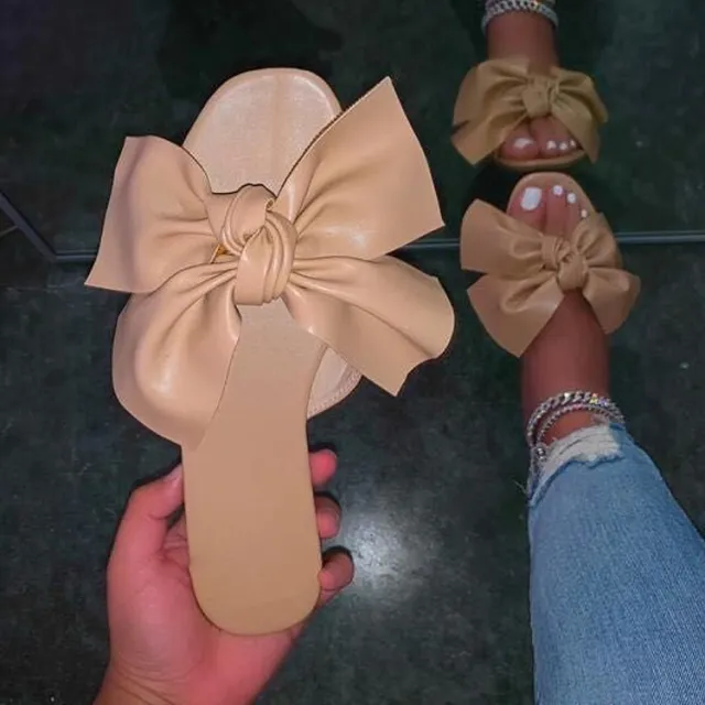 One line Beach Sandals Slippers Apricot - Shop at LoveMi