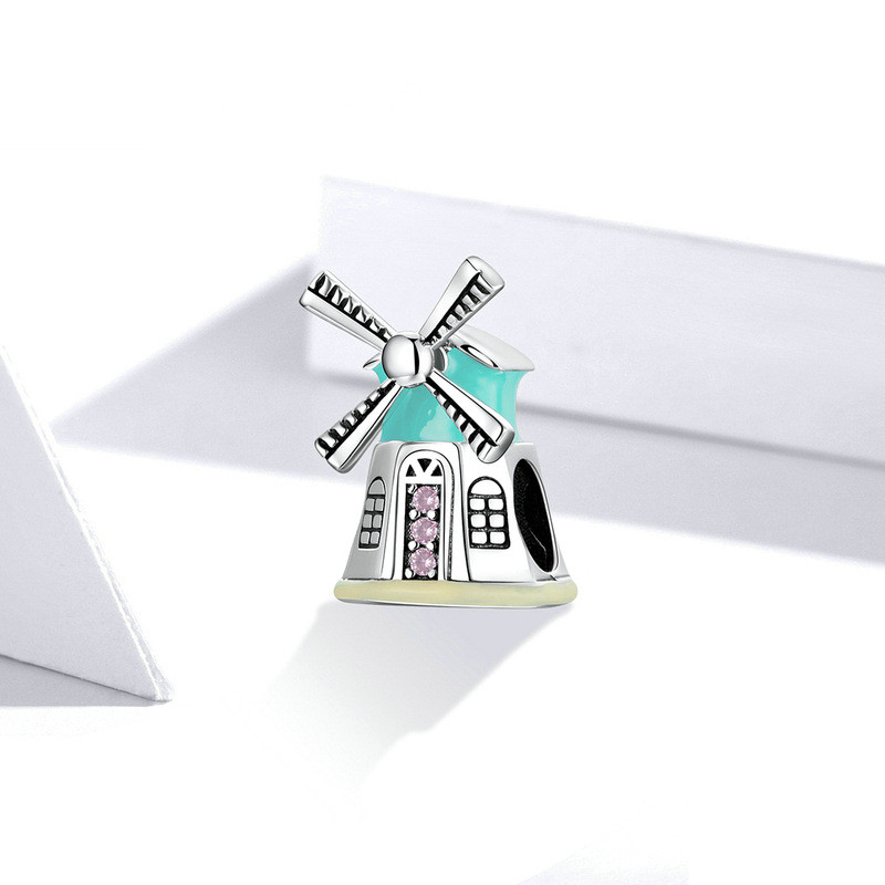 Sterling Silver S925 Dutch Windmill Beaded Bracelet