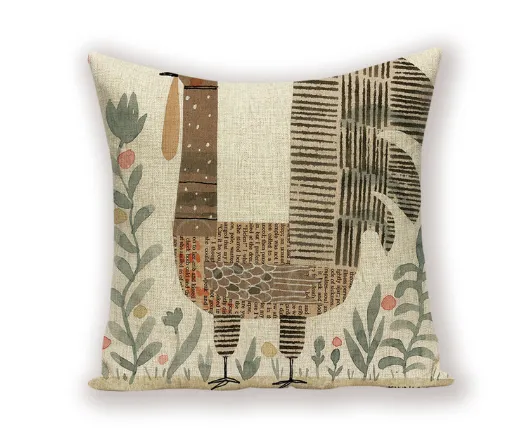 Cushion Cover Colorful Animal Decorative Cat Outdoor Linen Home Sofa Pillows Covers O - Shop at LoveMi