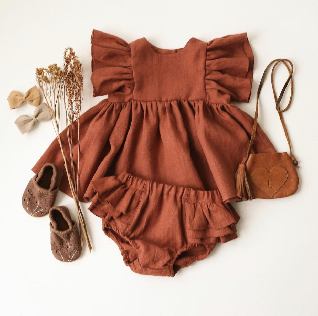 Cotton And Linen Sleeveless Petticoat Baby Vest Skirt - 2