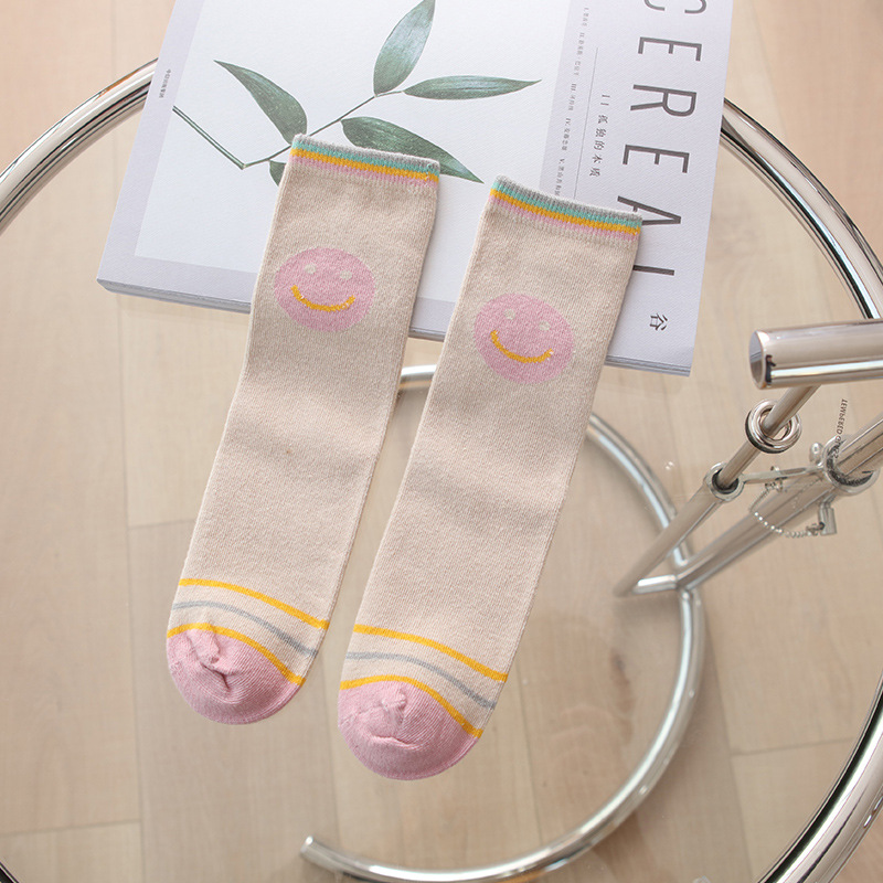 Title 1, Cartoon Striped Socks Korean Style