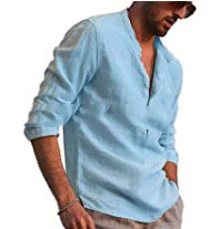 Title 4, Cotton And Linen Long Sleeved Men