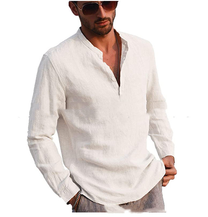 Title 5, Cotton And Linen Long Sleeved Men