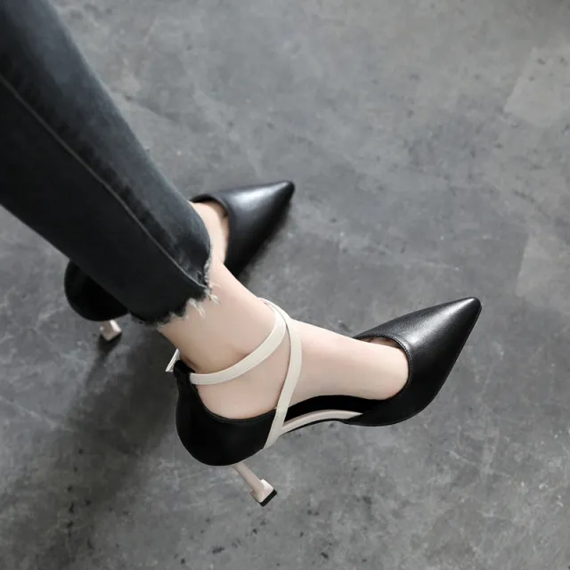 Spring And Autumn New Pointed Toe Stiletto High Heels Small Size Black - Shop at LoveMi