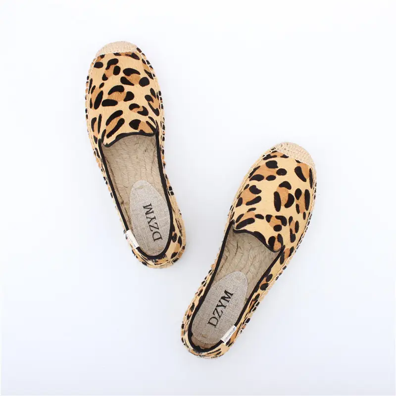 Leather Low-top Flat-heel Women's Shoes