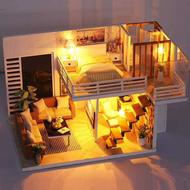 Fun Yiya DIY Cottage Simple And Elegant Handmade Creative Wooden Model Model Assembled Cottage Lover Gift