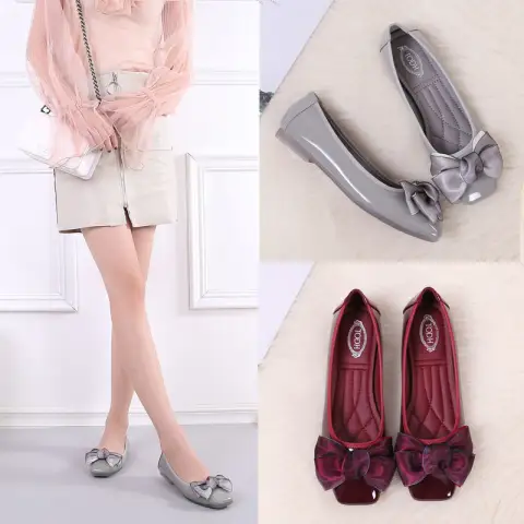 Womens Shoes Ballet Flats Boat Woman Slip-on Elegant Shine