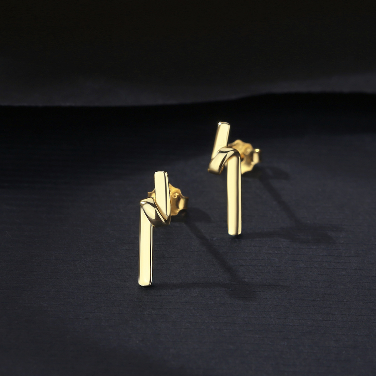 StudSimple Long Streamline Earrings 14K Gold Plated Earrings Earrings