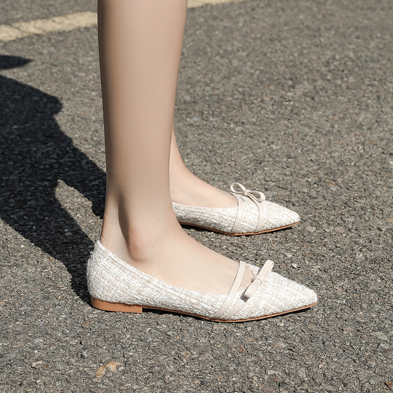 All-match Net Celebrity Flat-bottom Fairy Gentle Little Fragrant Style Single Shoes Women's Shoes