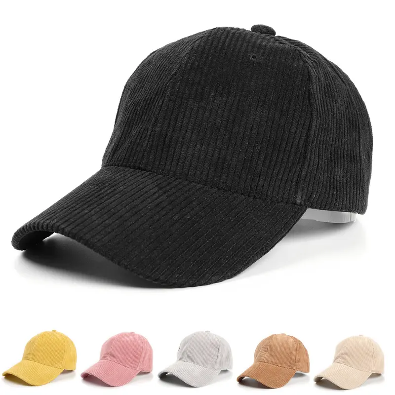 All-Match Pure Corduroy Baseball Caps for Men and Women