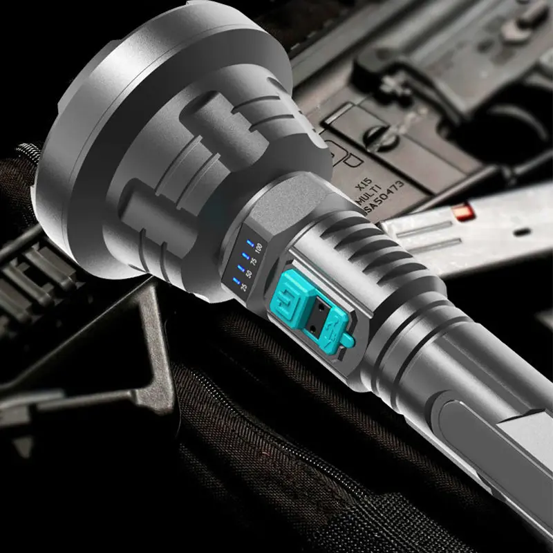 90000LM LED Flashlight Tactical Light Torch USB