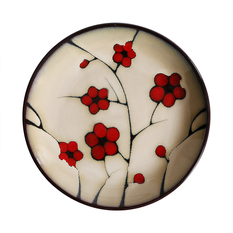 Japanese style flower ceramic household tableware