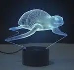 Colorful Touch Remote Control LED Visual Light Gift 3D Small Table Lamp