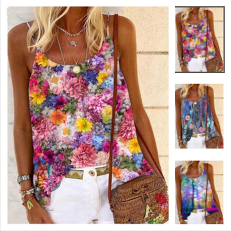 Women's Summer Loose Casual Printed Camisole