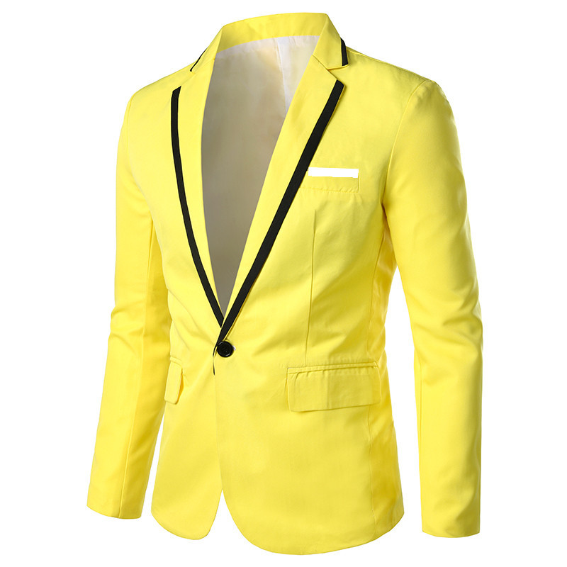 Bra Slim One Button Lapel Multicolor Suit