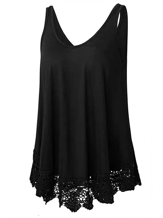 Casual All match Plus Size Vest T shirt Black - Shop at LoveMi