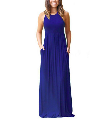 Casual Vest Pocket Dress Spring And Summer Short Sleeve Pocket Dress