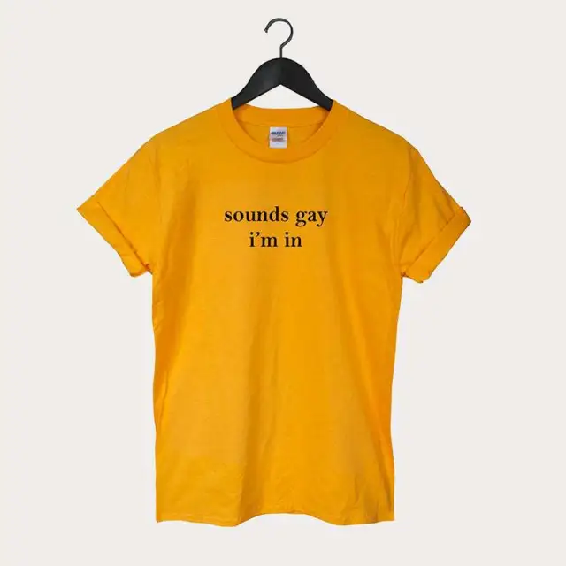 Letter Print Short Sleeve T Shirt Print Short Sleeve Yellow - Shop at LoveMi