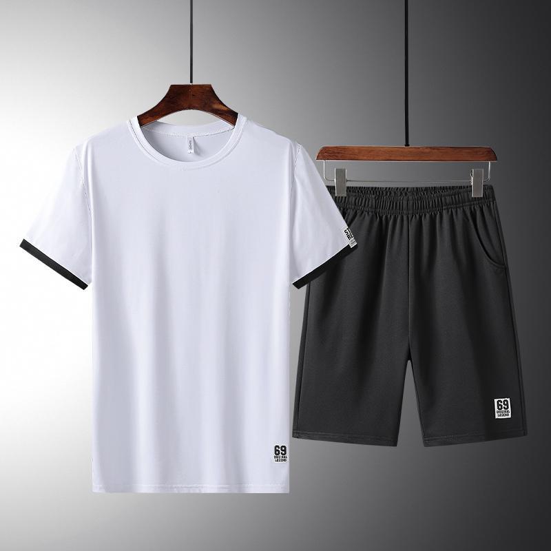 Two-piece Breathable Running Short-sleeved Shorts