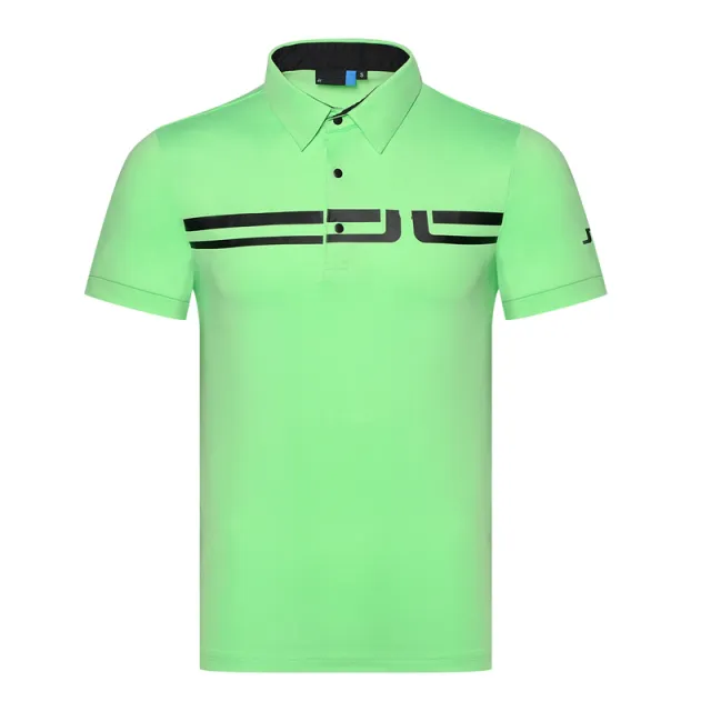 New Slim Fit Golf Short Sleeved Men's Shirt, Quick Drying, Non Iron Lapel Men's Golf Polo Shirt, Breathable Green - Shop at LoveMi