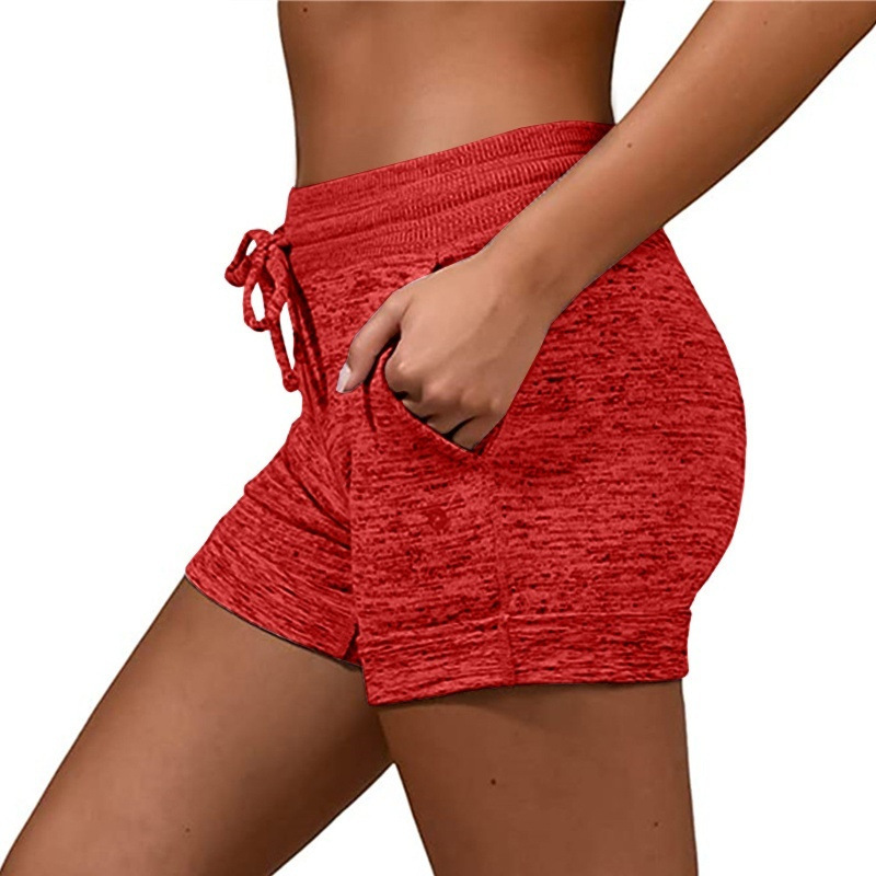 Yoga Pants Sports Buttocks Fitness Pants High Waist Elastic Yoga Pants Red - Shop at LoveMi