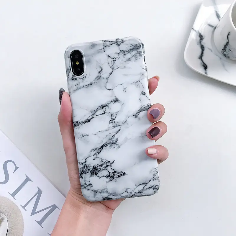Glossy Marble Pattern Phone Case