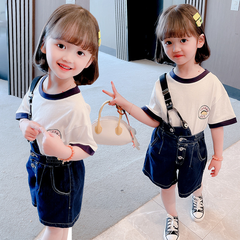Base Shirt  Bib Two-piece Children's Clothing