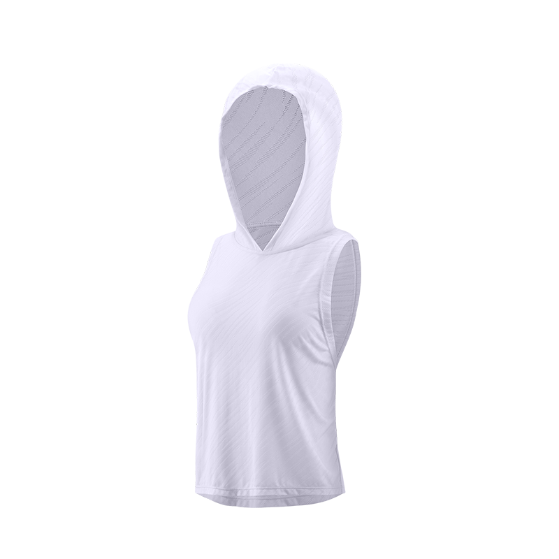 Neverme Summer Hooded Short Sports Vest Women Loose Sleeveless T-shirt Running Fitness Clothes Quick-drying Yoga Top