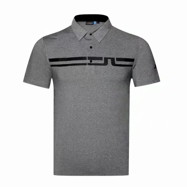 New Slim Fit Golf Short Sleeved Men's Shirt, Quick Drying, Non Iron Lapel Men's Golf Polo Shirt, Breathable Grey - Shop at LoveMi
