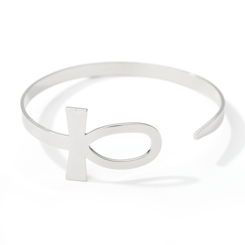 Cross-border New Stainless Steel Egyptian Cross Bracelet