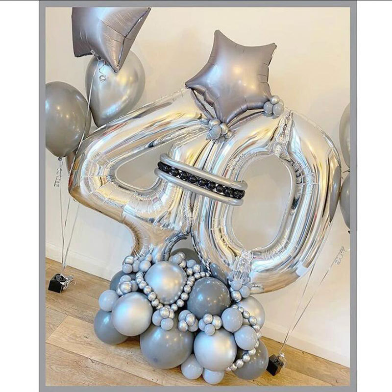 New 32-inch Digital Aluminum Foil Balloon Column